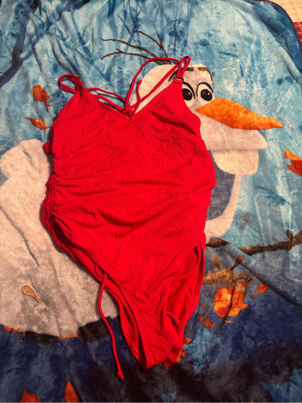 Red One-Piece Swimsuit